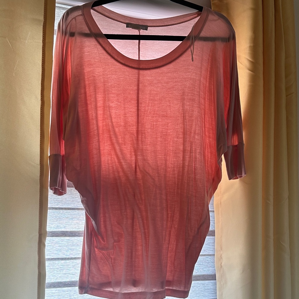 Elegant Sheer Coral Top